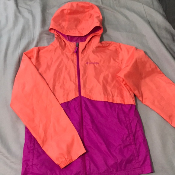 Columbia Other - Girls XL orange & purple Columbia windbreaker